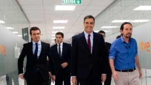 Pedro Sánchez, Pablo Casado, Albert Rivera y Pablo Iglesias