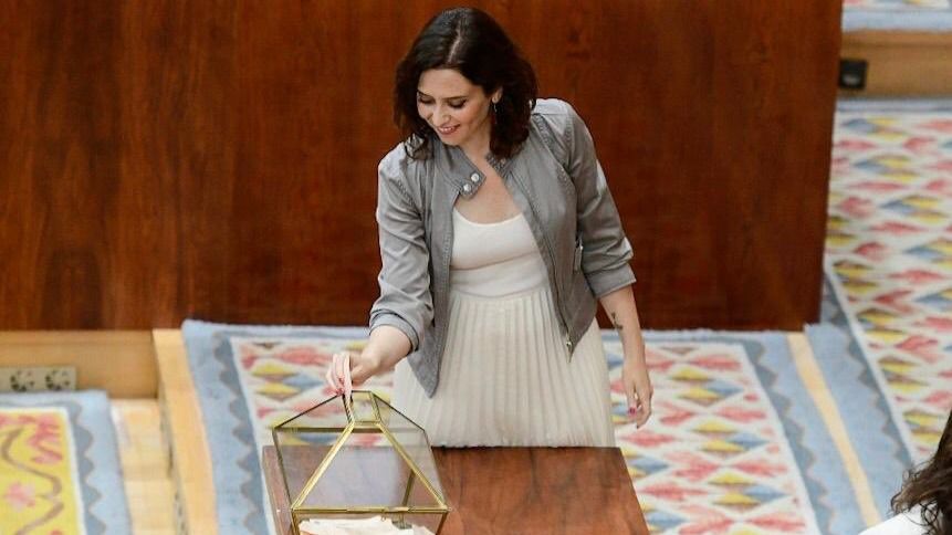 Isabel Díaz Ayuso en la Asamblea de Madrid