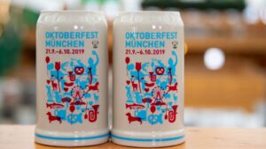 Jarra oficial de la Oktoberfest o Fiesta de la Cerveza de Múnich 2019