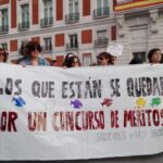Manifestación de eventuales e interinos en la Puerta del Sol