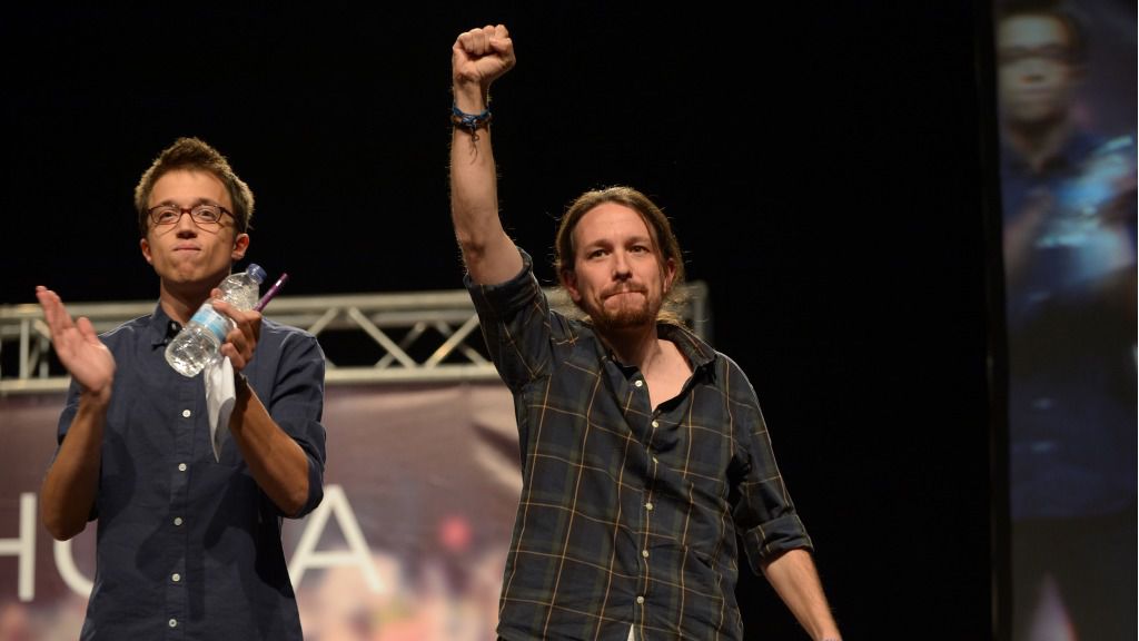 Pablo Iglesias, secretario general de Podemos e Íñigo Errejón