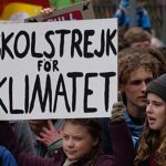 La activista medioambiental Greta Thunberg encabeza una de las marchas contra el cambio climático celebradas en el mes de marzo en Berlín