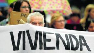 Manifestación por el derecho a la vivienda.