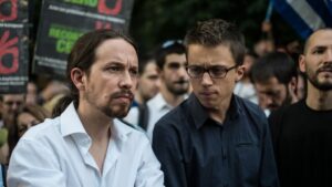 Pablo Iglesias, secretario general de Podemos e Íñigo Errejón