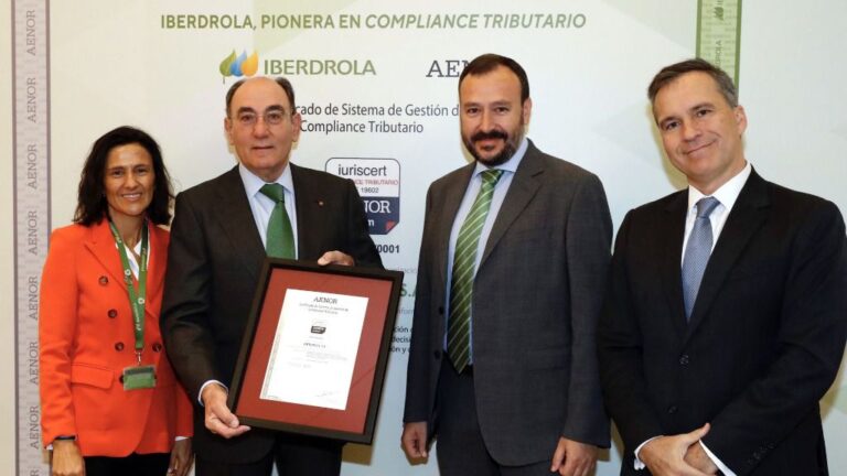 Iberdrola recibe certificado AENOR 'Compliance' Tributari
