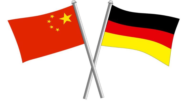China Alemania banderas