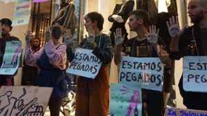 Protesta en el Zara de Madrid
