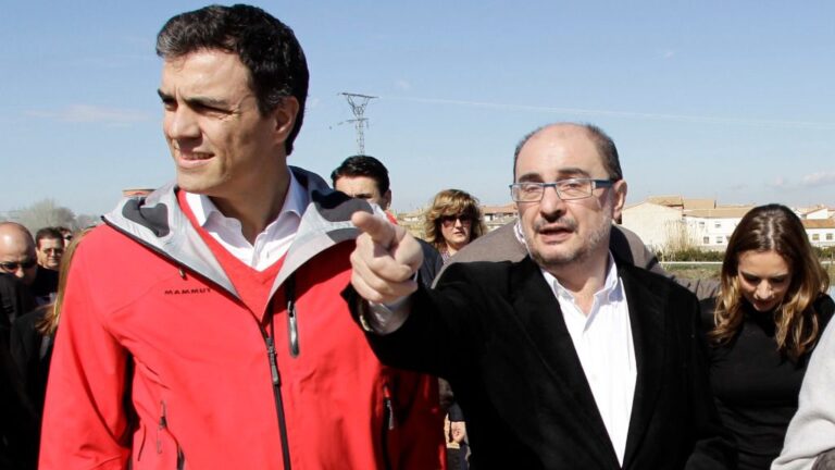 Pedro Sánchez y Javier Lambán