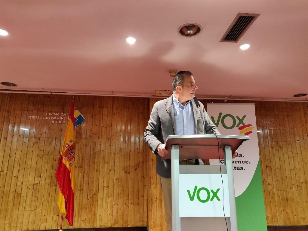 El secretario general de Vox, Javier Ortega Smith, en Lugo