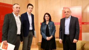 Adriana Lastra, Rafael Simancas, Íñigo Errejón y Joan Baldoví