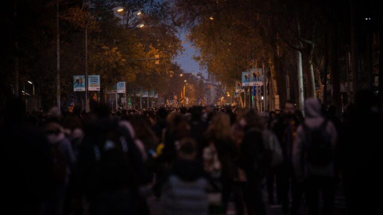 Manifestación convocada por Tsunami Democratic por el partido entre el FC Barcelona-Real Madrid en el Camp Nou, a 18 de diciembre de 2019