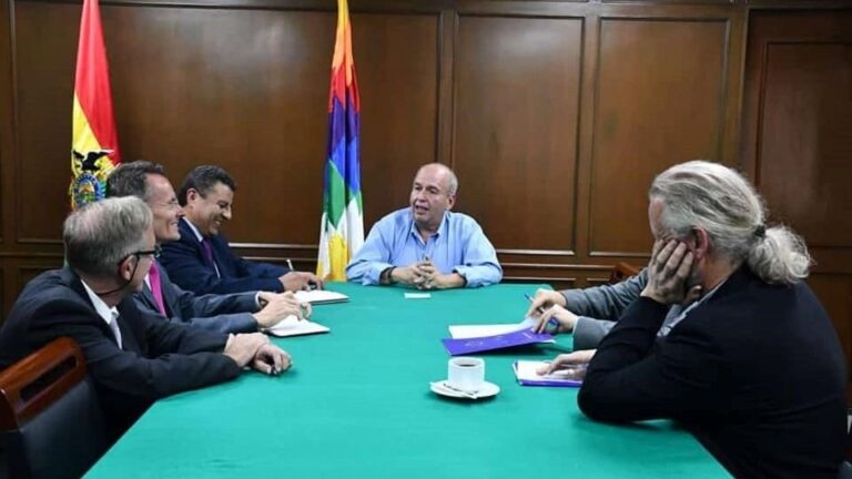 eunión del ministro de Gobierno de Bolivia, Arturo Murillo, con representantes diplomáticos de la UE