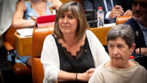 La diputada del PCS y alcaldesa de L'Hospitalet de Llobregat (Barcelona), Núria Marín