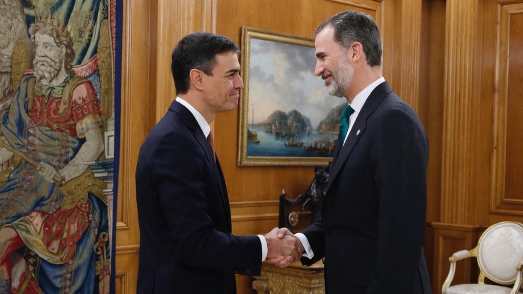 Pedro Sánchez y el Rey Felipe VI