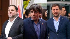 Junqueras, Puigdemont y Comin