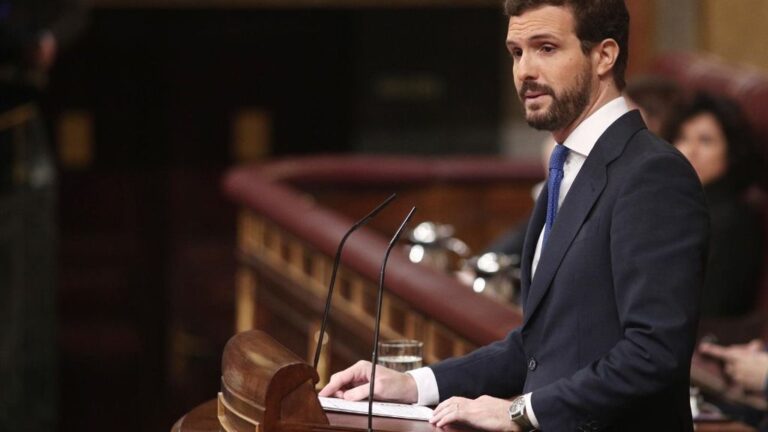 El presidente del Partido Popular, Pablo Casado