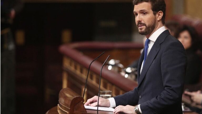 El presidente del Partido Popular, Pablo Casado