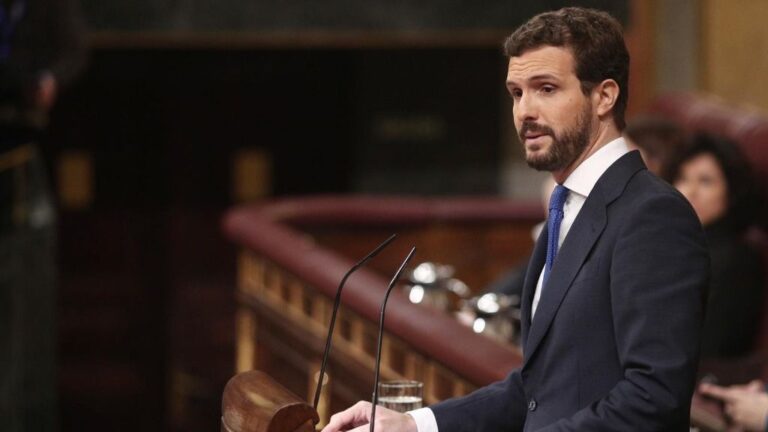 El presidente del Partido Popular, Pablo Casado