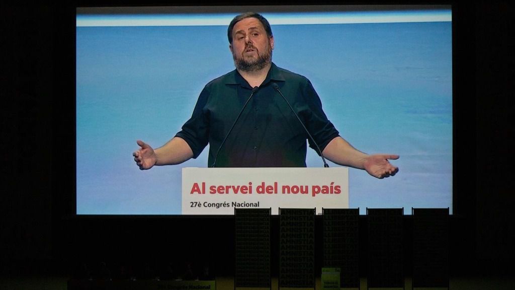 Imagen de Oriol Junqueras en el 28 Congrés Nacinal de ERC