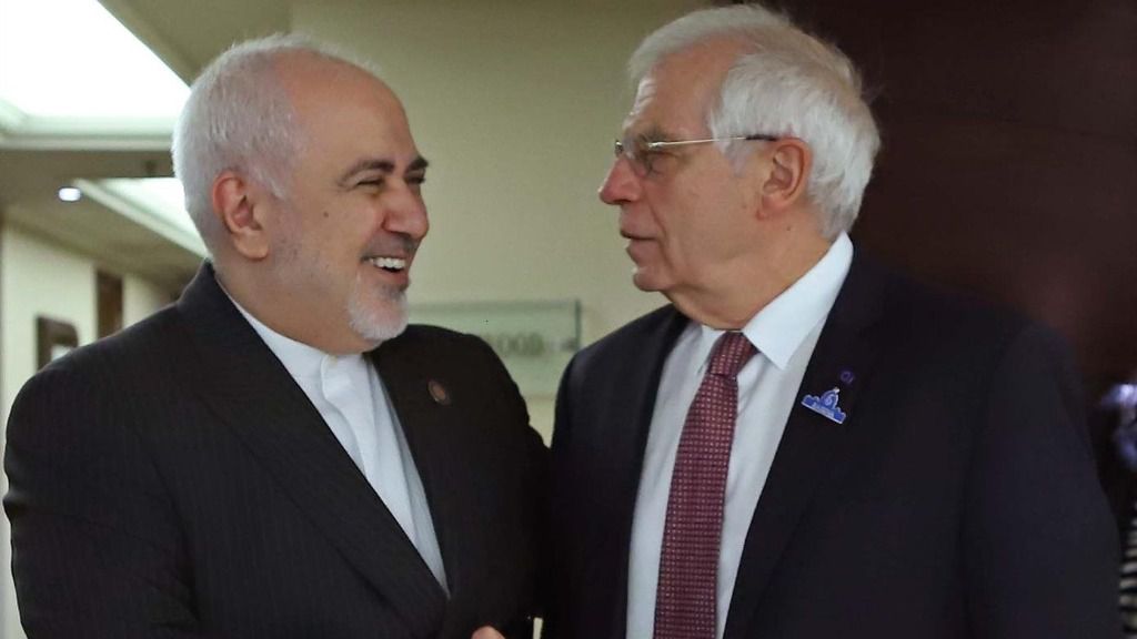 Mohamad Yavad Zarif y Josep Borrell