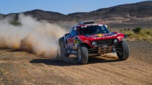 Carlos Sainz en el Rally de Marruecos