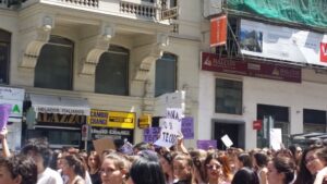 Manifestación de estudiantes contra la sentencia de La Manada