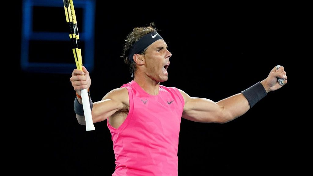 Rafa Nadal celebra su victoria ante Nick Kyrgios en los octavos de final del Abierto de Australia