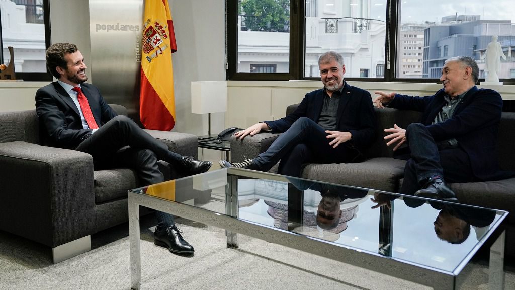 Pablo Casado, José María Álvarez y Unai Sordo