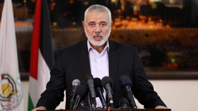 El líder del brazo político de Hamás, Ismail Haniye