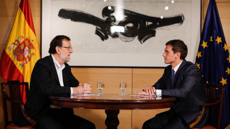 Mariano Rajoy, presidente del Gobierno con Albert Rivera, presidente de Ciudadanos