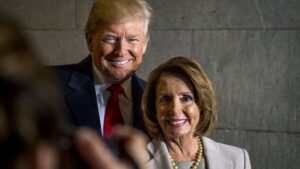 Donald Trump con Nancy Pelosi