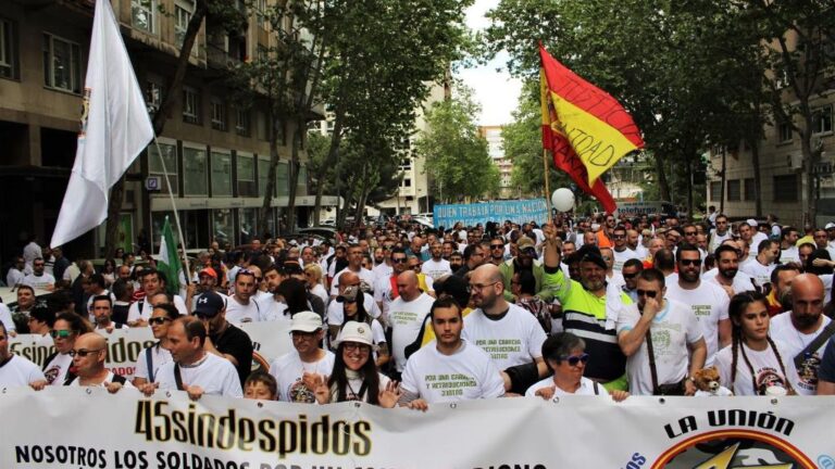 Manifestación de militares en Madrid en 2018