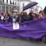 Cadena feminista en Madrid