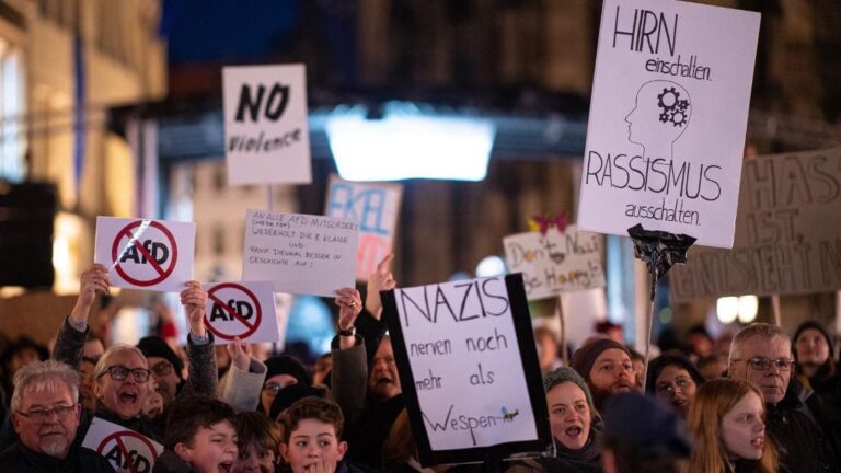 Manifestación contra AfD en Alemania