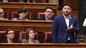 El portavoz de ERC en el Congreso de los Diputados, Gabriel Rufián