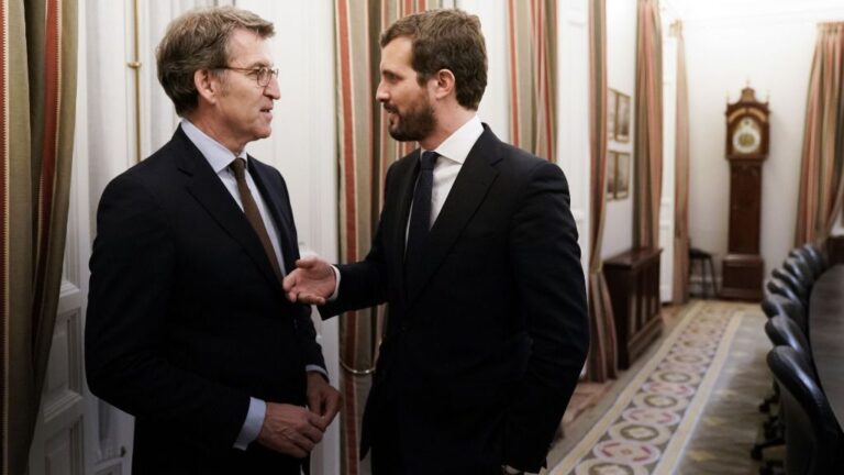 Pablo Casado y Alberto Núñez Feijóo