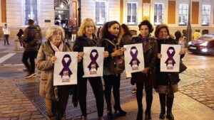 Concentración del Foro de Madrid contra la Violencia a las Mujeres