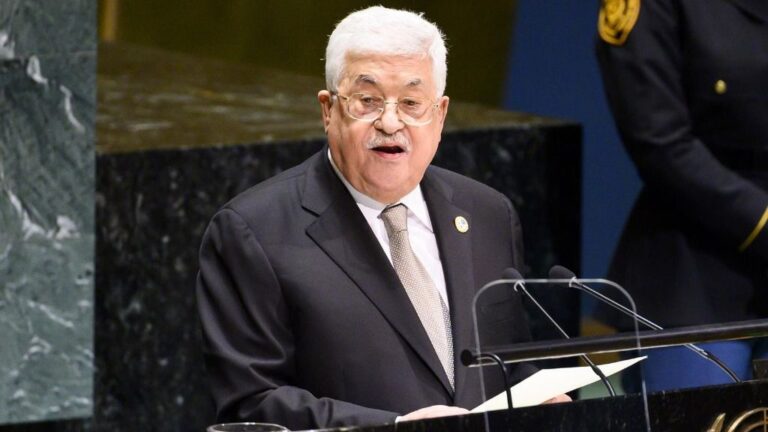 El presidente de la Autoridad Palestina, Mahmud Abbas