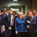 Pedro Sánchez, Angela Merkel, Emmanuel Macron