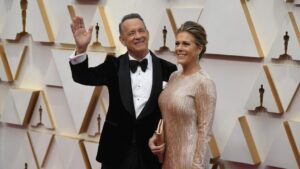 El actor estadounidense Tom Hanks y su mujer, Rita Wilson