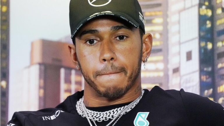 Lewis Hamilton en rueda de prensa