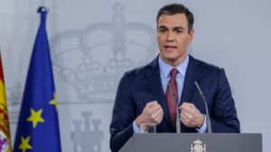 El presidente del Gobierno, Pedro Sánchez