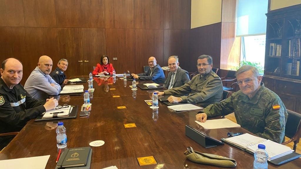 Reunión de coordinación del estado de alarma en el Ministerio de Defensa