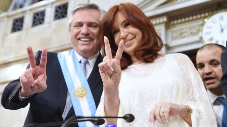 El presidente de Argentina, Alberto Fernández, y la vicepresidenta, Cristina Fernández