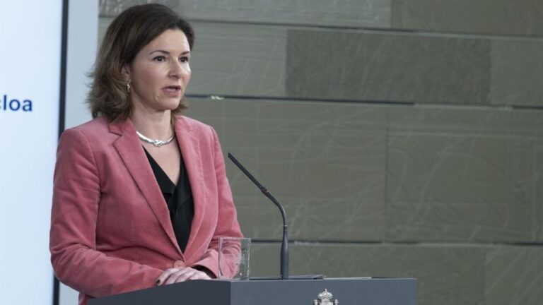 La secretaria general de Transportes y Movilidad, María José Rallo, durante una rueda de prensa tras una reunión del Gabinete del Seguimiento del Estado de Alarma por el coronavirus