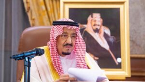 El rey Salmán de Arabia Saudí en un discurso a la nación