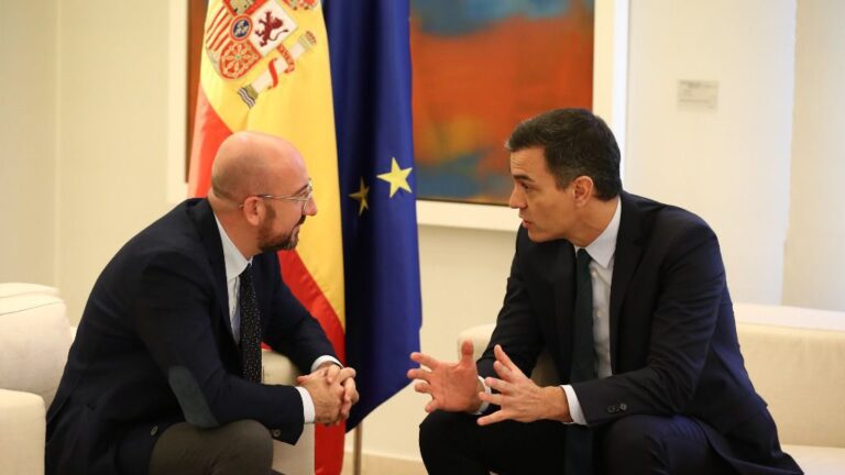 Pedro Sánchez y Charles Michel