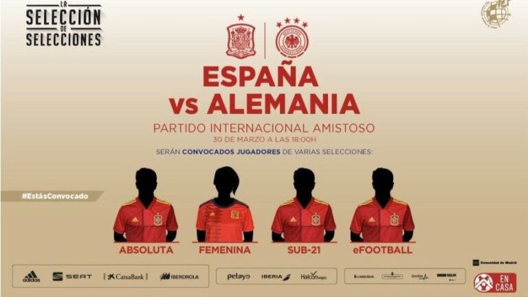España y Alemania disputarán un amistoso 'online'