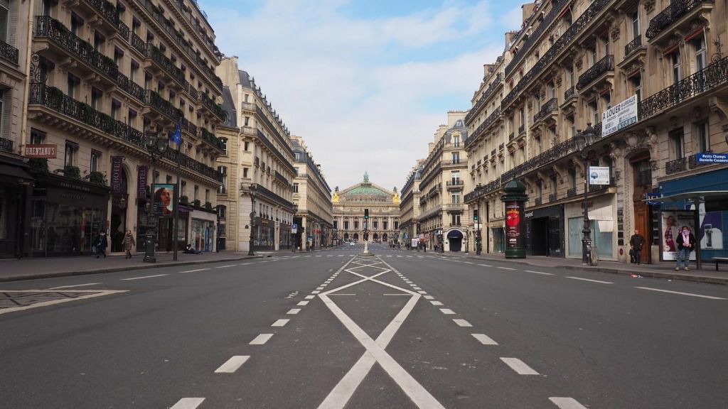 Vista de París en plena pandemia de coronavirus