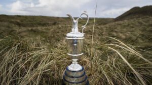 Imagen de la Jarra de Clarete, trofeo que se da al ganador del Abierto Británico de golf